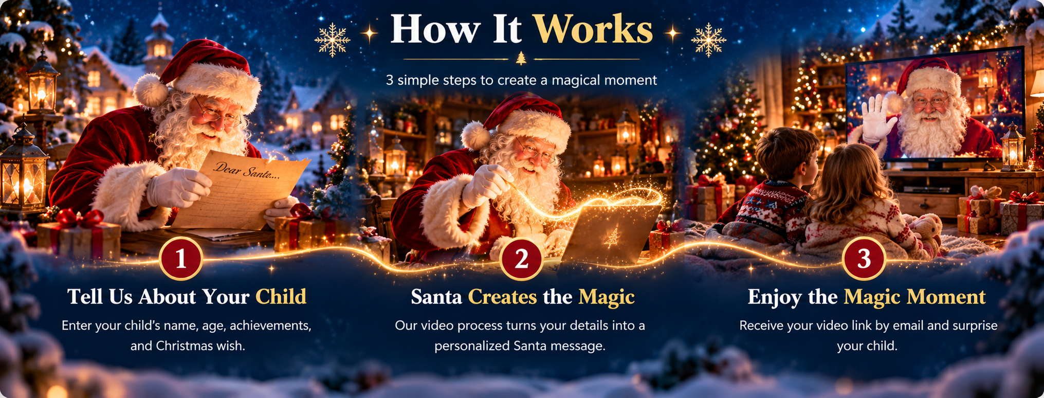 How It Works: three steps to create a magical Santa video